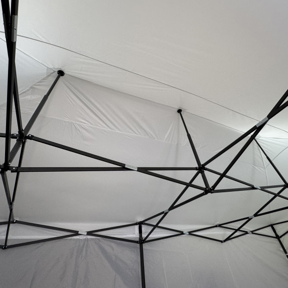 Stand de vânzare fără pereți laterali 3×6 m – AGA MR1703-WHITE – alb