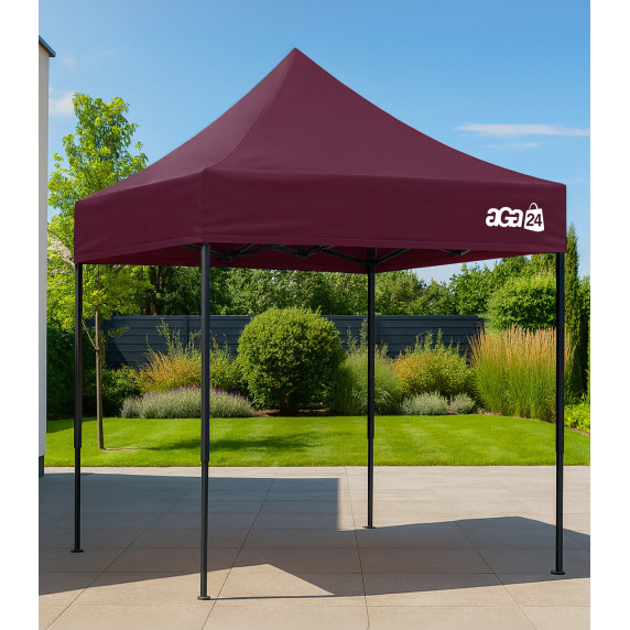 Stand de vânzare fără pereți laterali 2x2 m  – AGA MR1700-DARKRED – roșu închis
