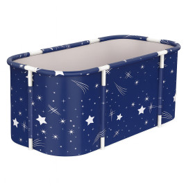 Skladacia prenosná vaňa 120x60x50 cm AGA DS2822 - tmavomodrá - 