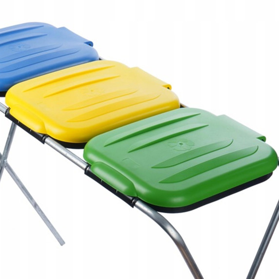 Szemeteszsák tartó állvány 3x120 l AGA - Sárga, kék, zöld