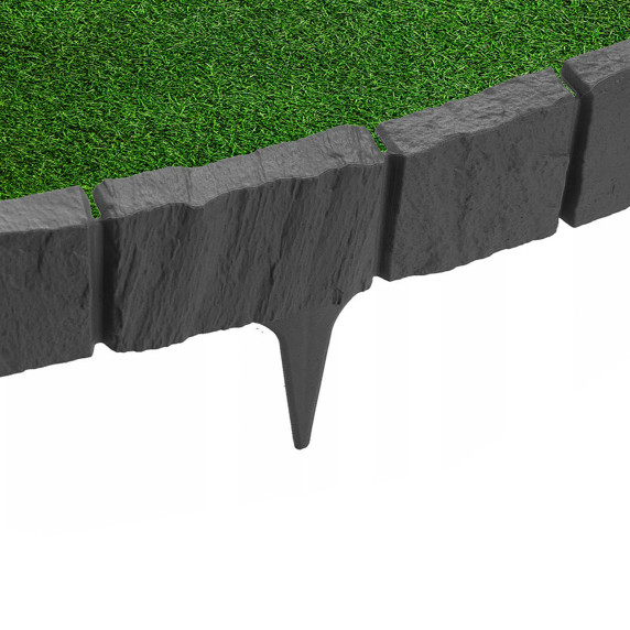 Műanyag ágyásszegély, paliszád 390 cm AGA - Antracit