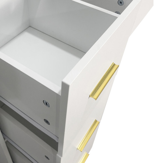 Toaletný stolík so zrkadlom a osvetlením AGA MRDT19 - matný biely