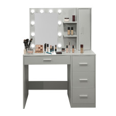 Masa de toaletă cu oglindă și iluminare AGA MRDT23 – gri - 