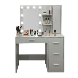 Masa de toaletă cu oglindă și iluminare AGA MRDT23 – gri - 