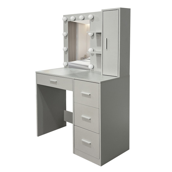 Masa de toaletă cu oglindă și iluminare AGA MRDT23 – gri