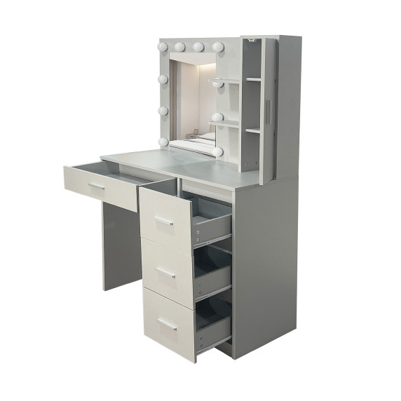 Masa de toaletă cu oglindă și iluminare AGA MRDT23 – gri