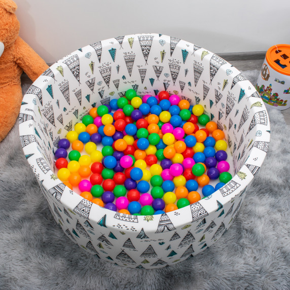 Suchý bazén s loptičkami 90x40 cm AGA DS5945 - teepee