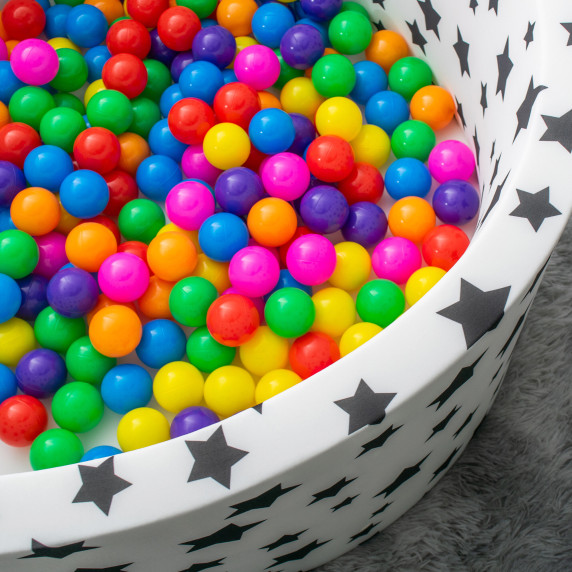 Suchý bazén s loptičkami 90x40 cm AGA DS5942 - hviezdičky