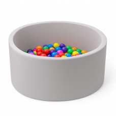 Suchý bazén s loptičkami 90x40 cm AGA DS5948 - sivý - 