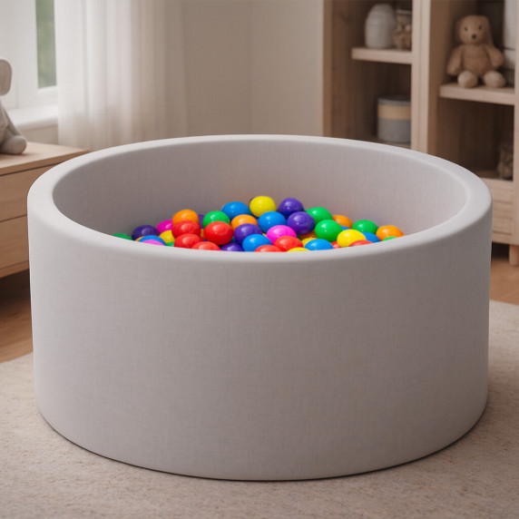 Suchý bazén s loptičkami 90x40 cm AGA DS5948 - sivý