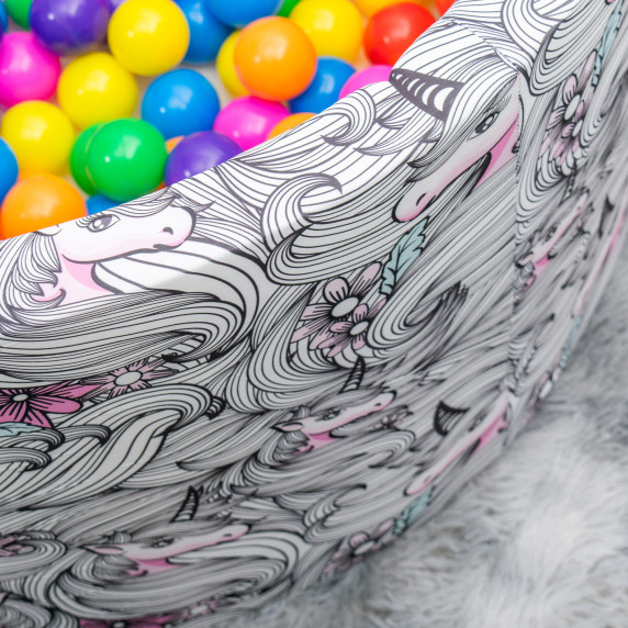 Suchý bazén s loptičkami 90x40 cm AGA DS5943 - jednorožec