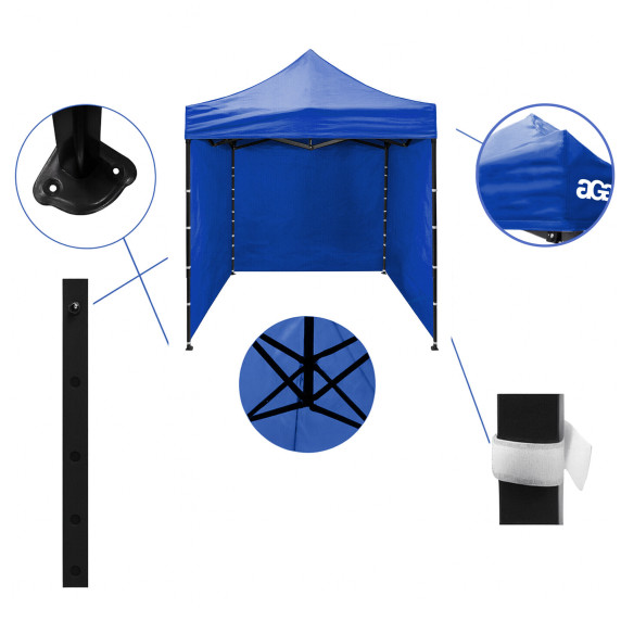 Nožnicový stánok 3x3 m AGA MR1601-darkblue- modrý