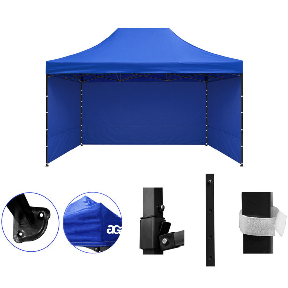 Nožnicový stánok 3x4,5 m AGA MR1602-darkblue - modrý