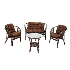 Rattan szett Aga BAHAMA MR3000-DarkBrown - csokibarna/barna - 