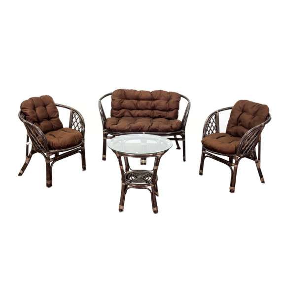 Rattan szett Aga BAHAMA MR3000-DarkBrown - csokibarna/barna