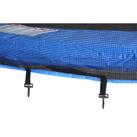 Trambulină Aga Sport Pro cu diametrul de 430 cm și plasă de portecție + scară + buzunar pentru pantofi - albastră