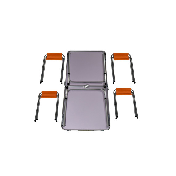 Set camping pliabil - portocaliu - AGA MR4100-ORANGE