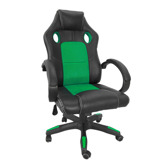 Scaun birou Aga Racing MR2070 - negru/verde