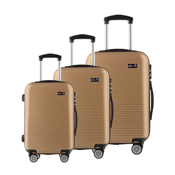 Cestovné kufre Aga Travel MR4651-Champagne - zlaté