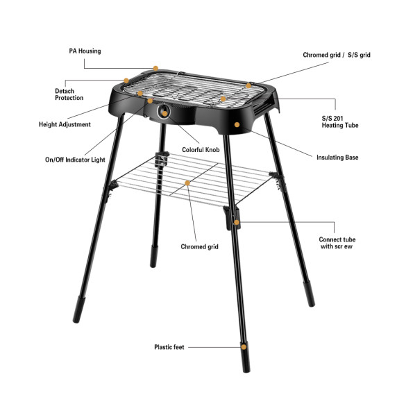 Kerti grill elektromos BBQ Line MIR-E001