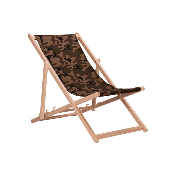 Șezlong plajă - camuflaj maro - Aga