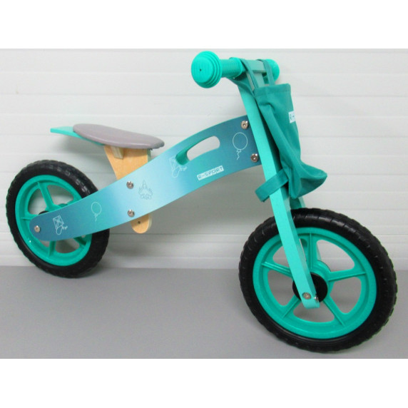 Bicicletă fără pedale din lemn - R-Sport R10 - turcoaz