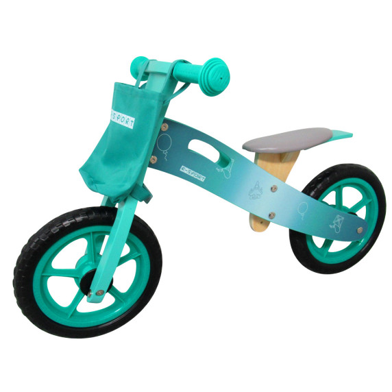 Bicicletă fără pedale din lemn - R-Sport R10 - turcoaz