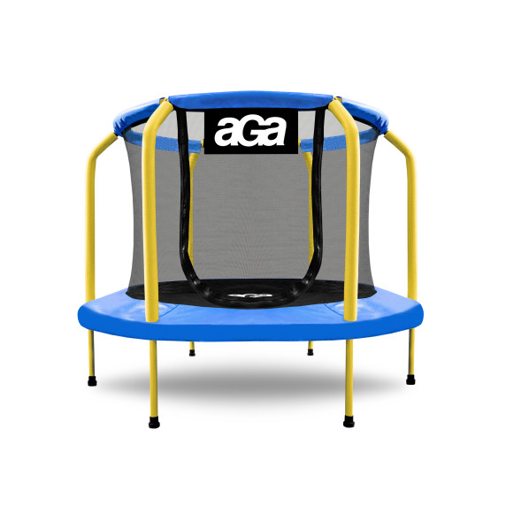 Trambulină cu plasă de protecție interioară - 150 cm - albastru/galben - MR1150 Aga