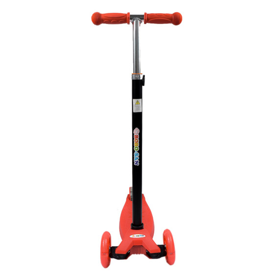 Háromkerekű gyerek roller LED kerekekkel Bobo-San - piros