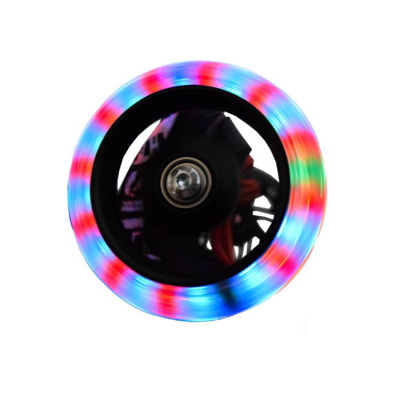 Háromkerekű gyerek roller LED kerekekkel Bobo-San - piros