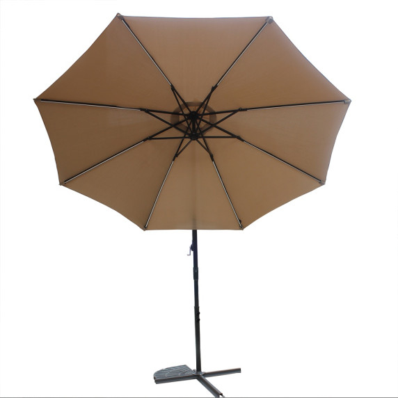 Függő napernyő Aga EXCLUSIV LED 300 cm - Kávébarna