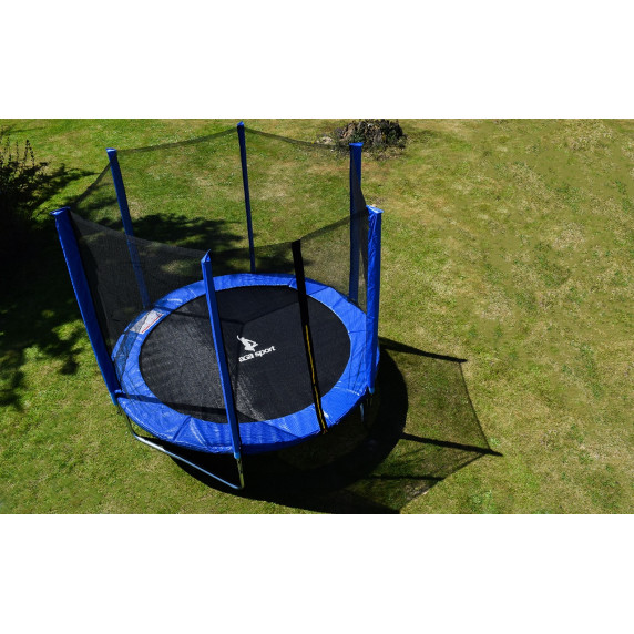 Trambulină 250 cm cu plasă de protecție externă  - albastru - AGA SPORT TOP