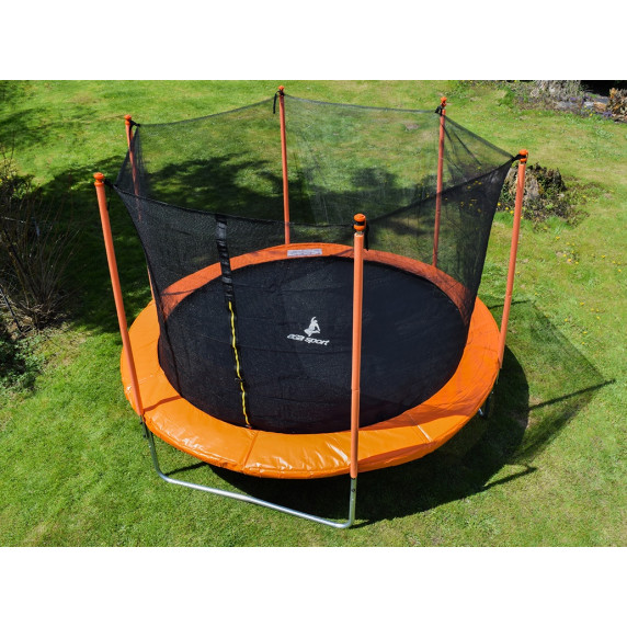 Trampolína 180 cm s vnútornou ochrannou sieťou AGA SPORT FIT  - oranžová