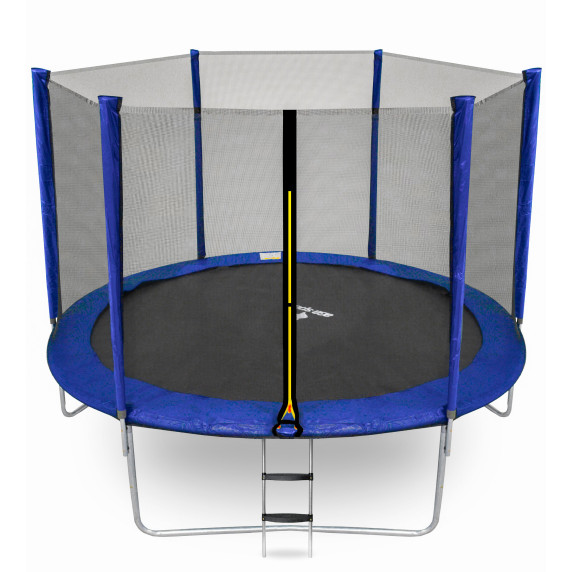 Trambulină 305 cm cu plasă de protecție externă și scară - albastru - AGA SPORT TOP
