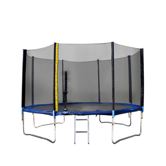 Trampolína XXL 430 cm Linder Exclusiv + ochranná sieť + rebrík + krycia plachta - modrá