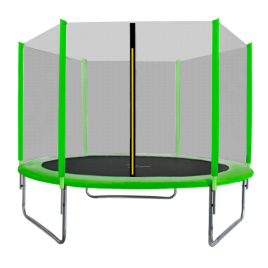 Trambulină 180 cm cu plasă de protecție externă Aga Sport Top - verde deschis - 