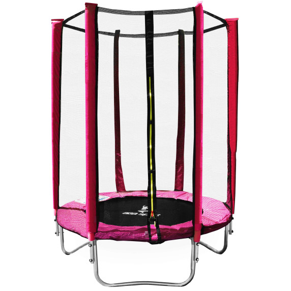Trambulină 150 cm cu plasă de protecție externă - roz - AGA SPORT TOP