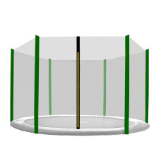Külső védőháló 305 cm átmérőjű trambulinhoz 6 rudas AGA MR1510OUT-6DG - Fekete/sötét zöld - 