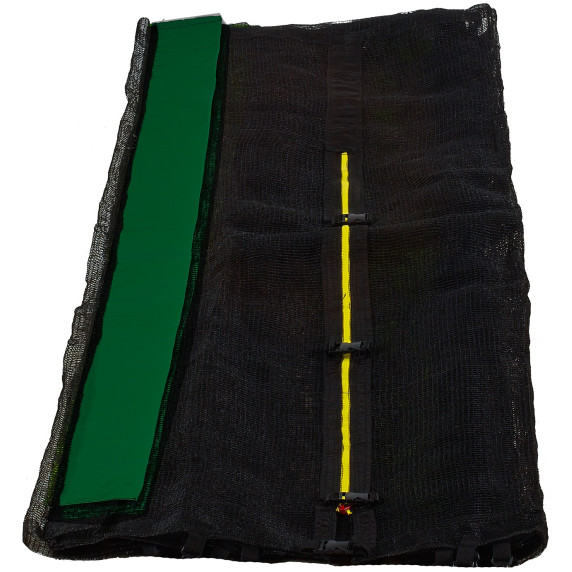 Ochranná sieť na trampolínu s celkovým priemerom 305 cm na 6 tyčí AGA MR1510OUT-6DG - čierna - tmavozelená