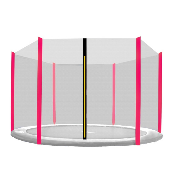 Külső védőháló 250 cm átmérőjű trambulinhoz 6 rudas AGA MR1508OUT-6Pink - Fekete/rózsaszín