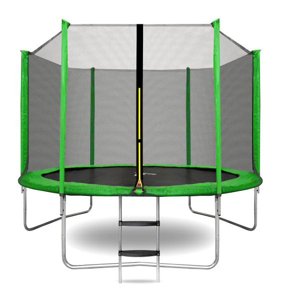 Trambulin külső védőhálóval 250 cm AGA SPORT TOP MRT1008LG + létra - Világos zöld