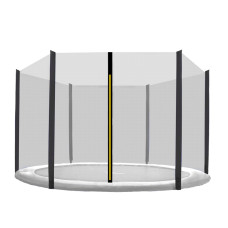 Ochranná sieť na trampolínu s celkovým priemerom 180 cm na 6 tyčí AGA MR1506OUT-6Black - čierna  - 