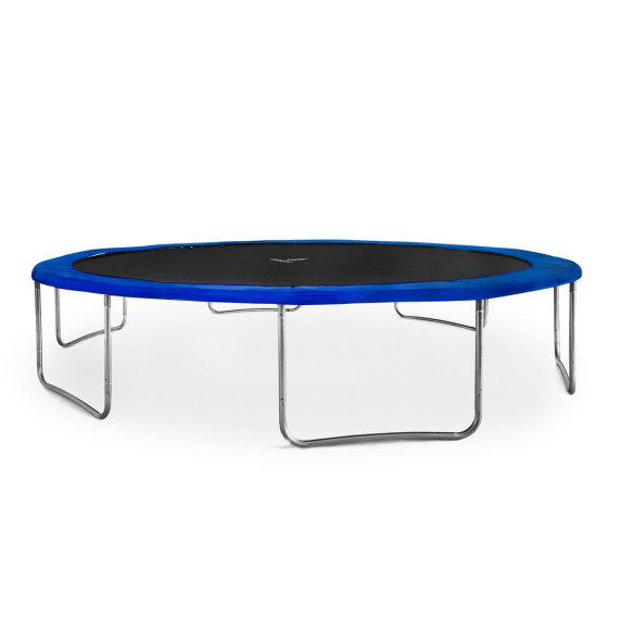 Trambulină Aga Sport Pro cu diametrul de 430 cm și plasă de portecție + scară + buzunar pentru pantofi - albastră