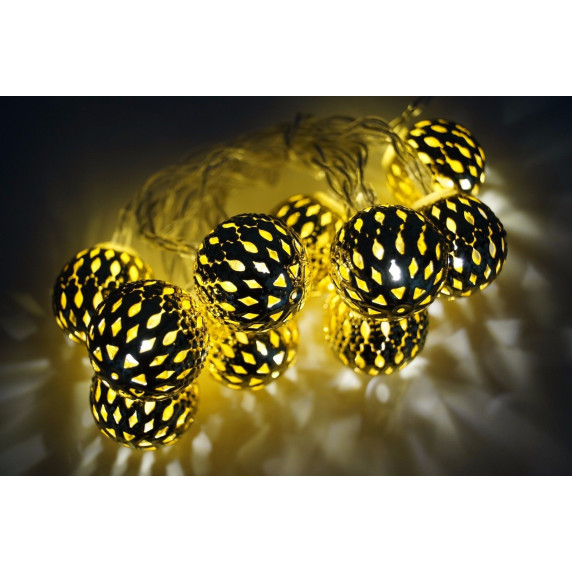 LED világítás 10 arany golyó Linder Exclusiv LK022GB - Meleg fehér