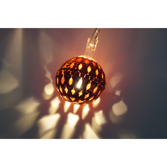 LED világítás 10 piros golyó Linder Exclusiv LK022RB - Meleg fehér