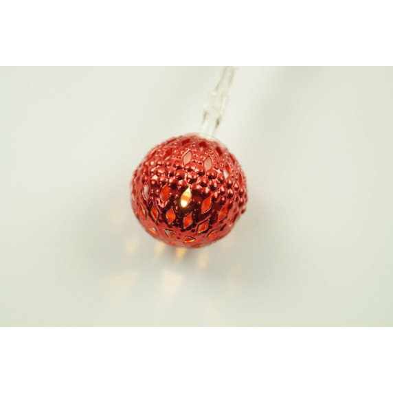 LED világítás 10 piros golyó Linder Exclusiv LK022RB - Meleg fehér