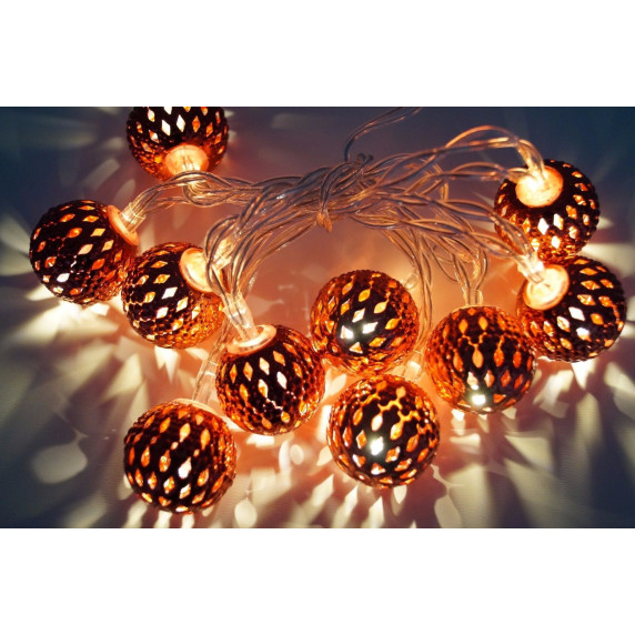 LED világítás 10 piros golyó Linder Exclusiv LK022RB - Meleg fehér