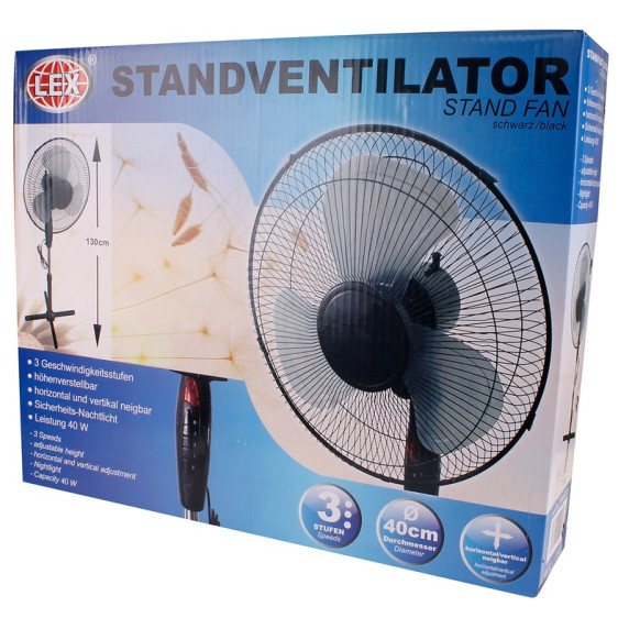 Álló ventilátor LEX YW522225 - fekete