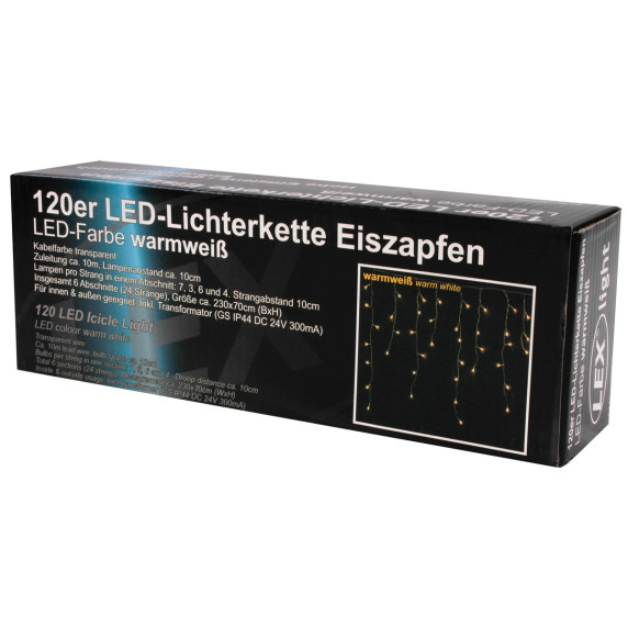 Instalație perdea țurțuri LED - 160 LED - Linder Exclusiv LK007W - alb cald Instalație perdea țurțuri LED - 160 LED - Linder Exclusiv LK007W - alb cald