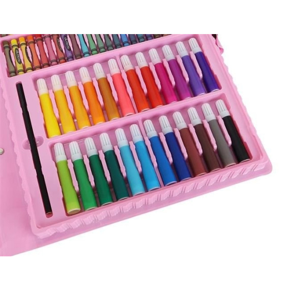 Rajz- és festőkészlet 168 darabos Aga4Kids MR1352-Pink - rózsaszín